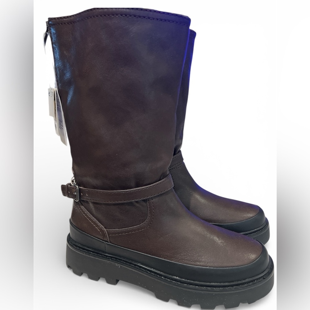 Zara chunky brown boots size 39